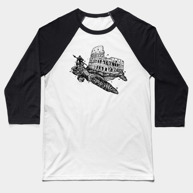 Colosseum Turtle Baseball T-Shirt by iksill